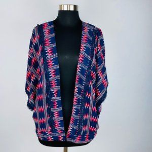 Taylor & Sage Navy Blue Open Front Cardigan L